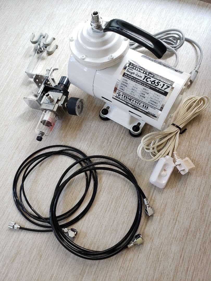 オリンポス/OLYMPOS　エアブラシセットコンプレッサーとハンドピース