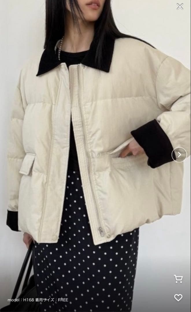 Didot.show room ワークジャケットダウン　アイボリー