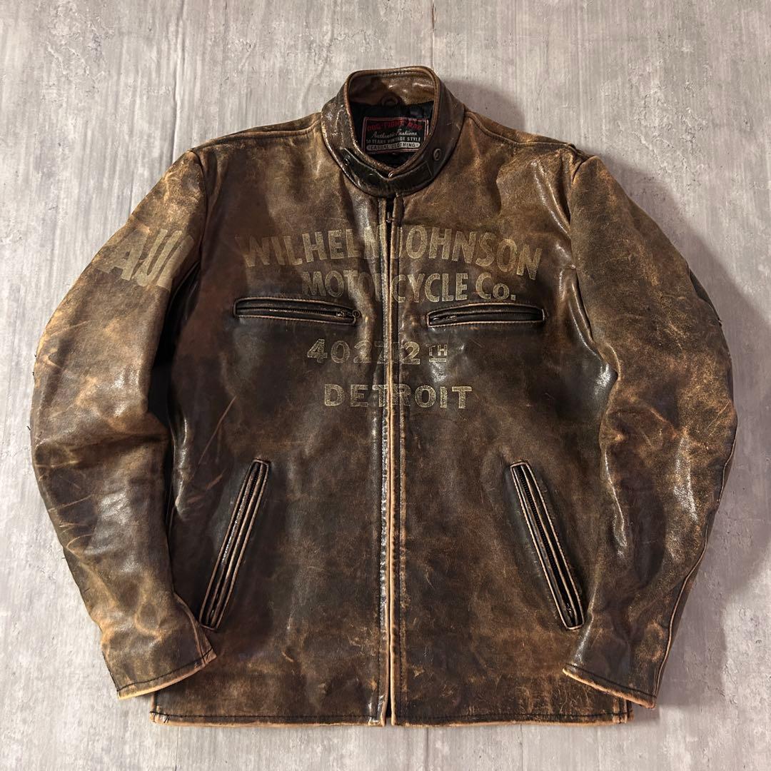 A386 ドッグファイト 革ジャン 牛革 裏キルティング バイカー 5サイズ