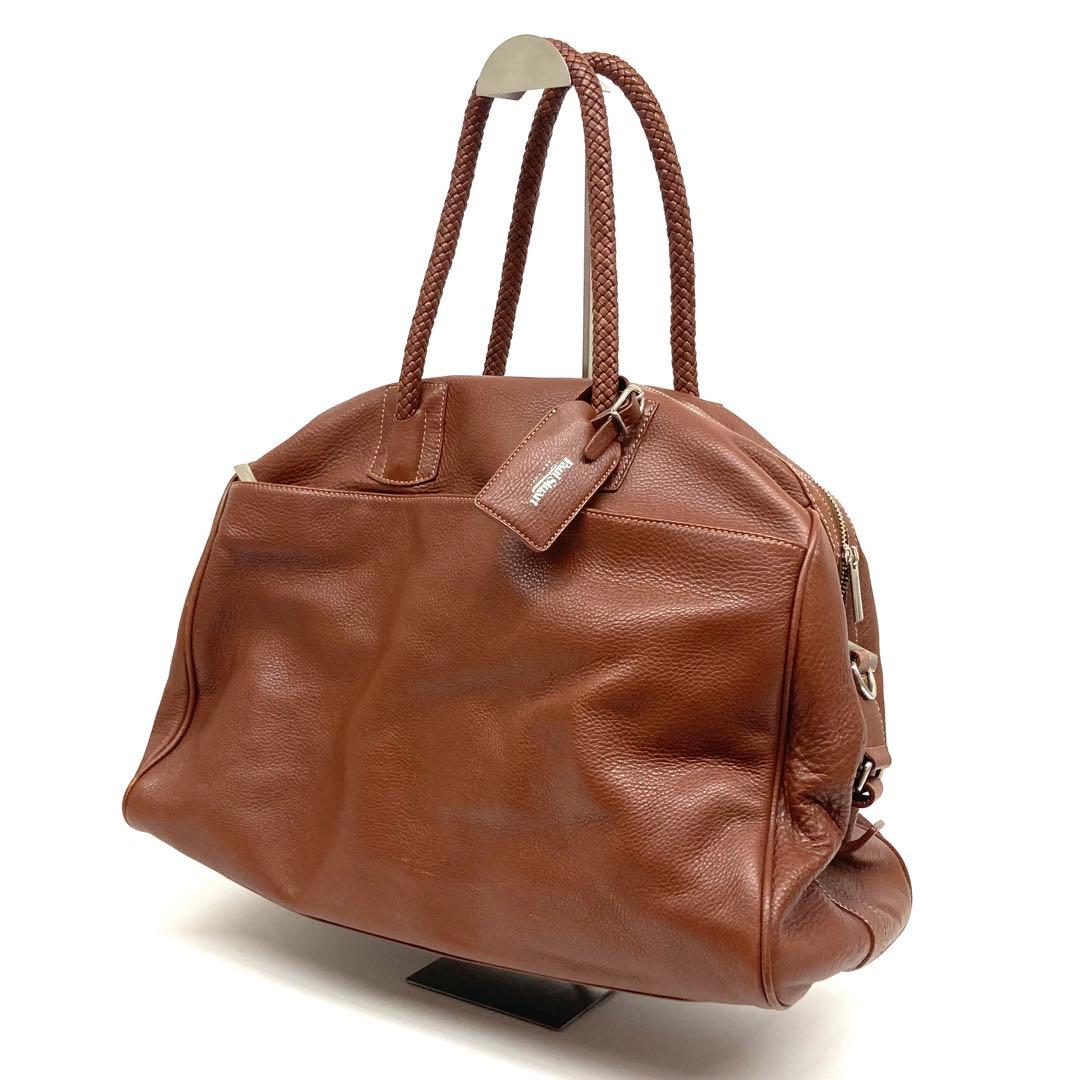 【希少】ポールスチュアート2way ボストンバッグ チャーム レザー ブラウン⭐︎