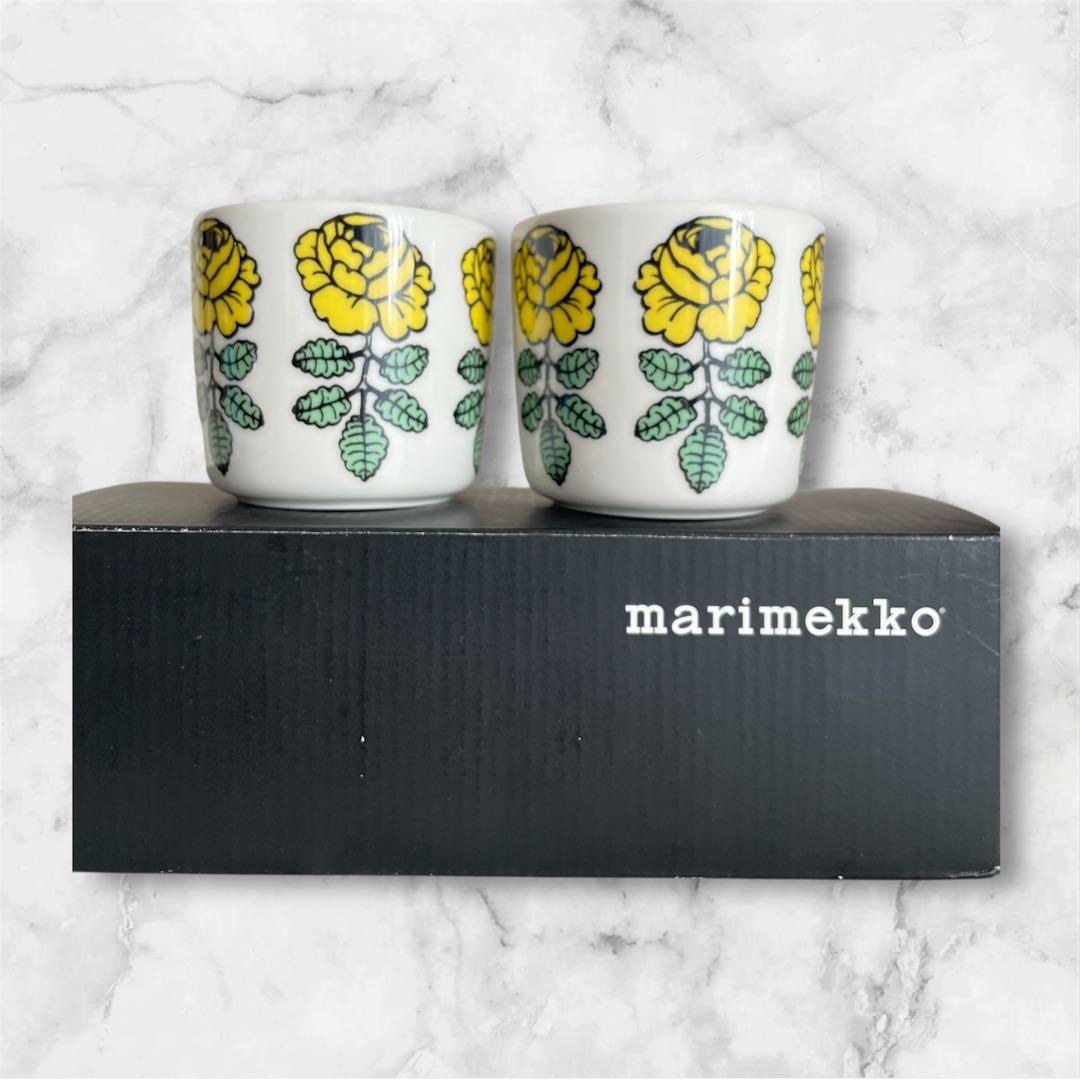 マリメッコmarimekko カフェカップ　 2個セットヴィヒキルース　レア品 marimekko｜【日本限定】ヴィヒキルース コーヒーカップセット 2個