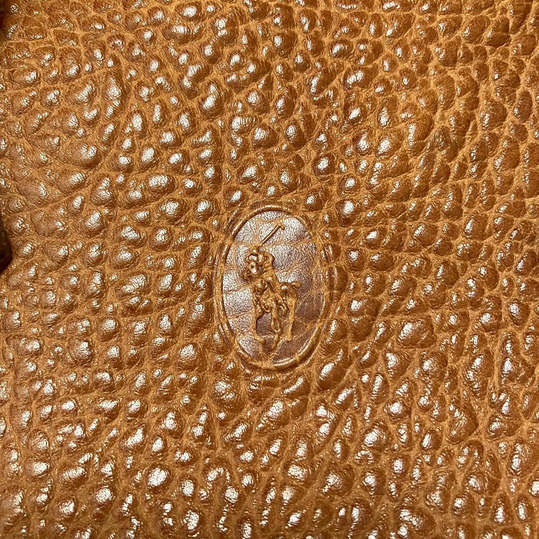 《美品人気早い者勝ち》ラルフローレンralph laurenミニボストンシボ革