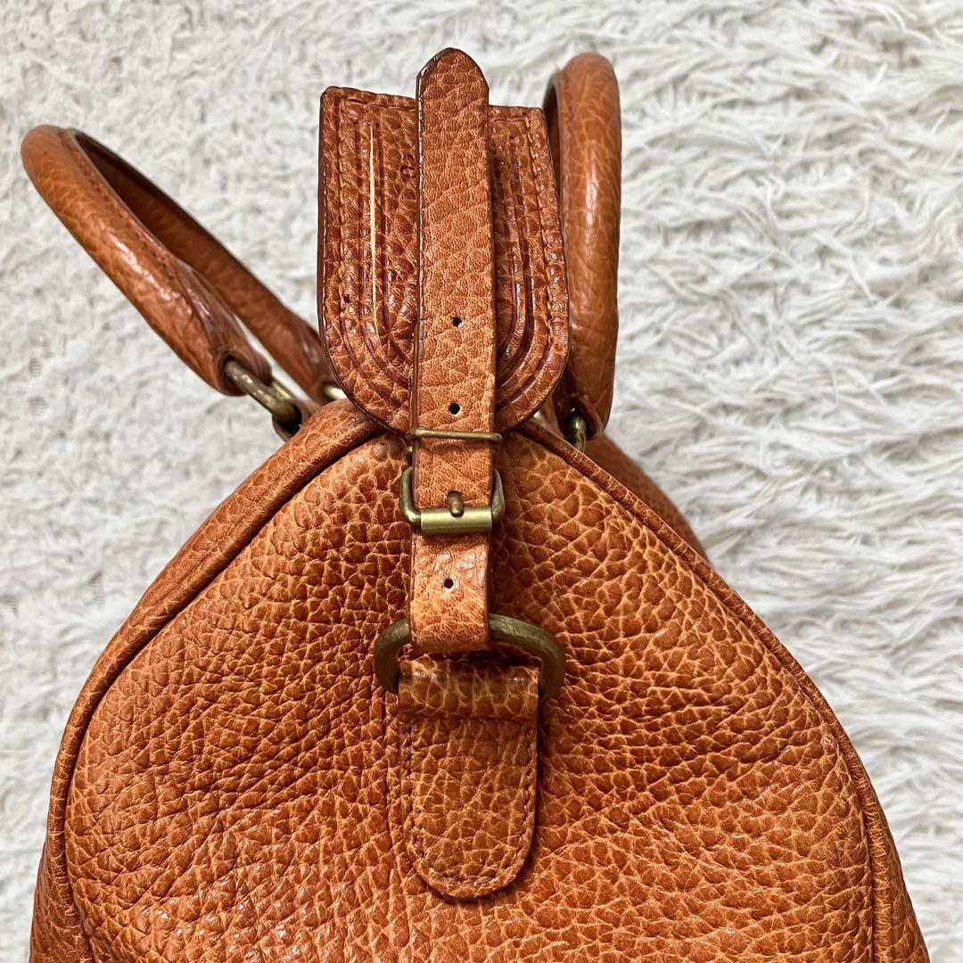 《美品人気早い者勝ち》ラルフローレンralph laurenミニボストンシボ革