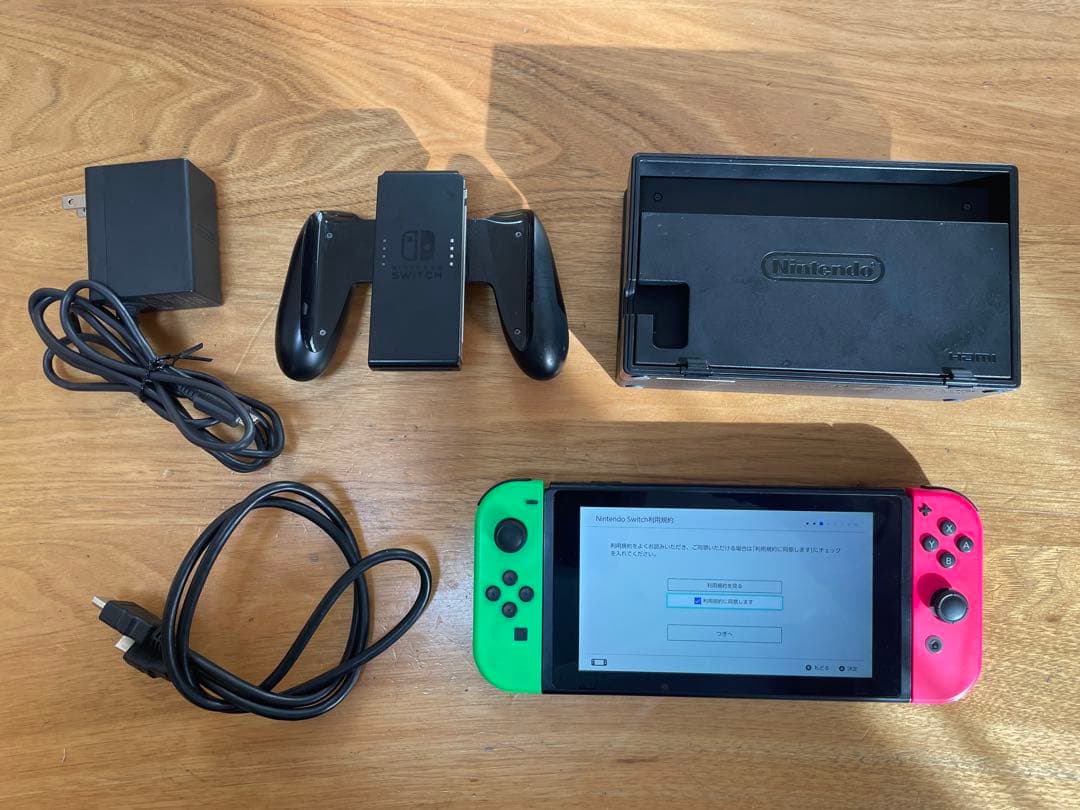 Nintendo Switch 本体 動作確認済み グリーン ピンク