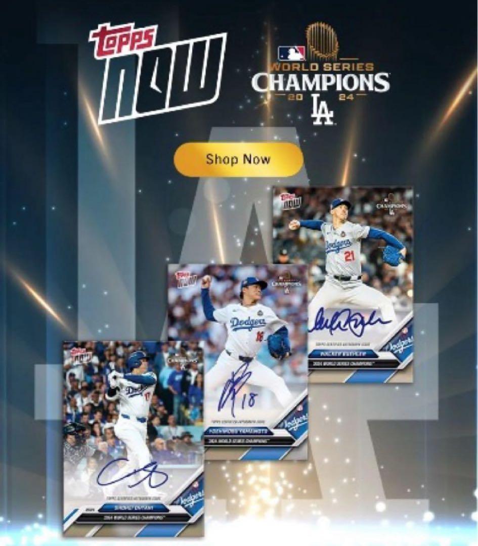 新品未開封 2025 Topps nowワールドシリーズチャンピオンズドジャース