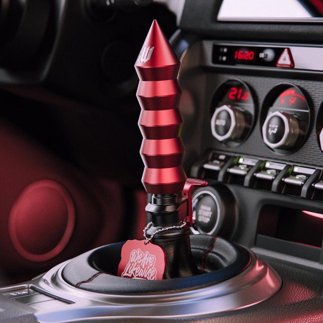 ライクワイズ デスグリップ チェリーポップ シフトノブ レッド