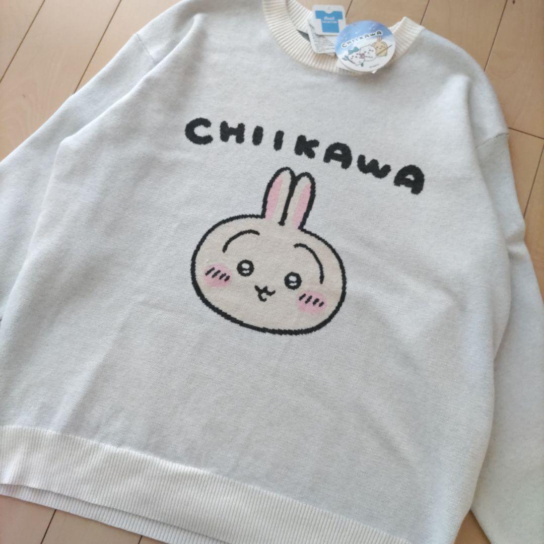 未使用ちいかわ白ニットセーター うさぎМ - メルカリ