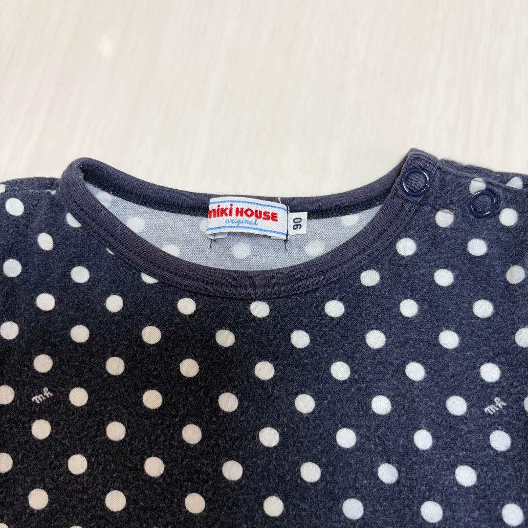 MIKI HOUSE 水玉模様 ワンピース 90