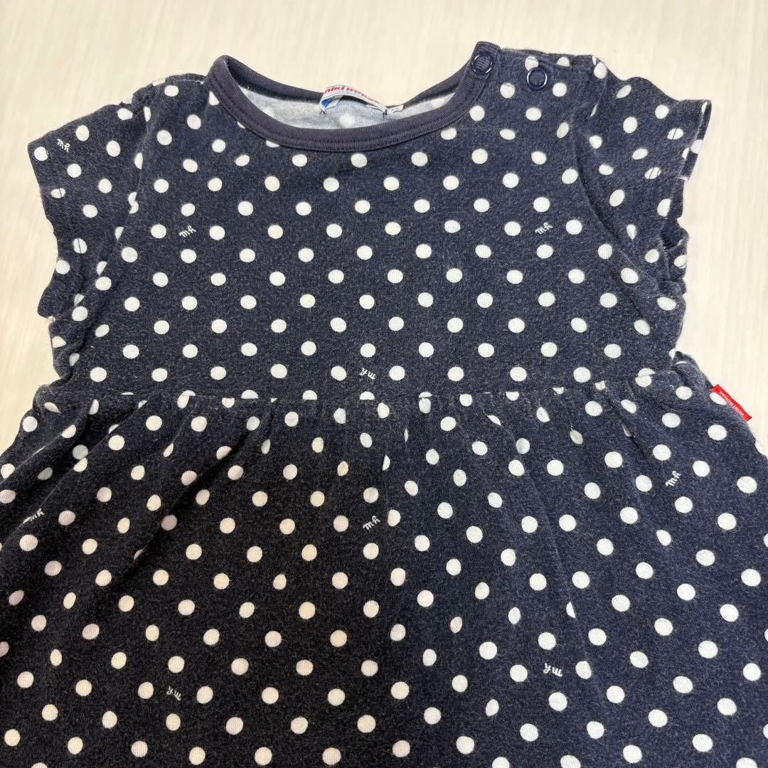 MIKI HOUSE 水玉模様 ワンピース 90