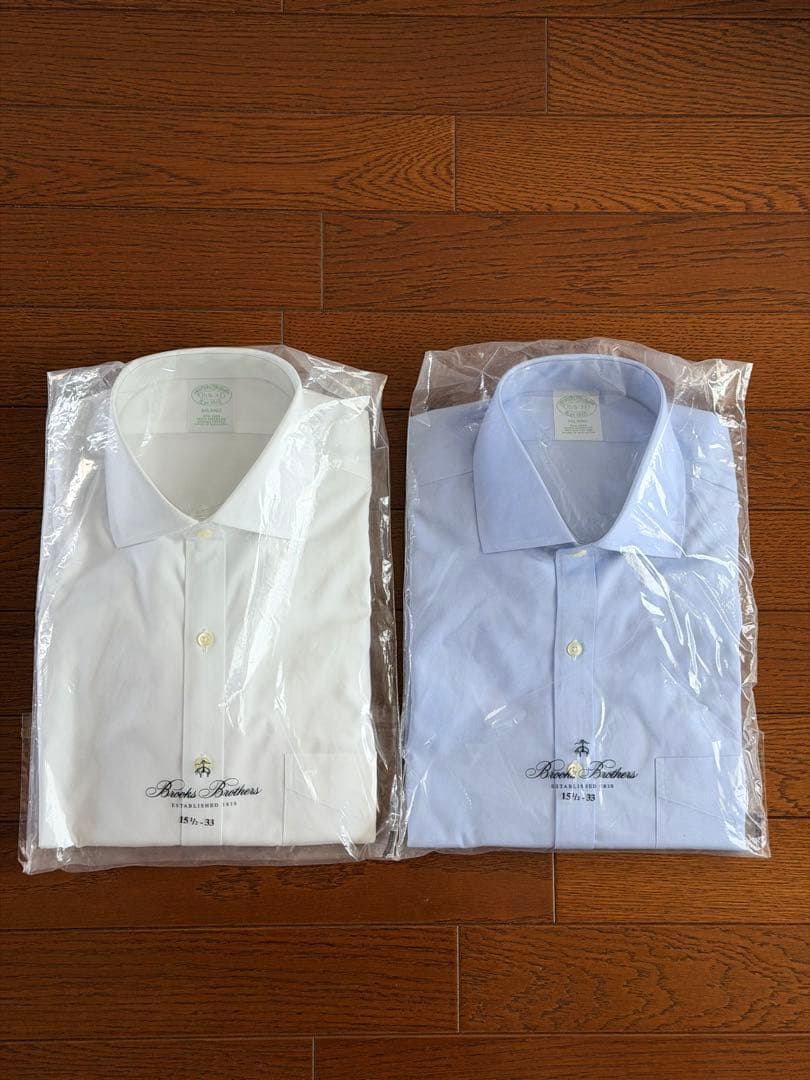 ブルックスブラザーズ　ドレスシャツ　白2枚　青1枚