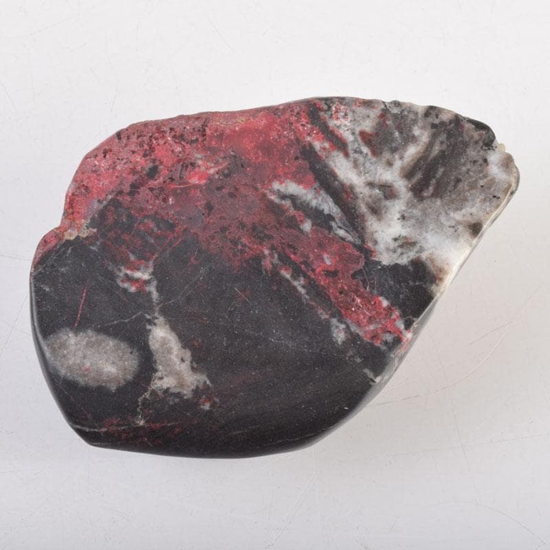 中国 玉石鶏血石彫刻 神獣 置物 唐木台付 C 9211