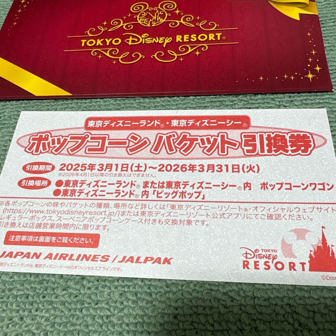 ディズニー ポップコーンバケット引換券／TDS TDL対応 - メルカリ