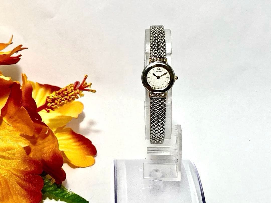 SEIKO CREDOR 1E70-0100 SS+18KT ダイヤ 腕時計