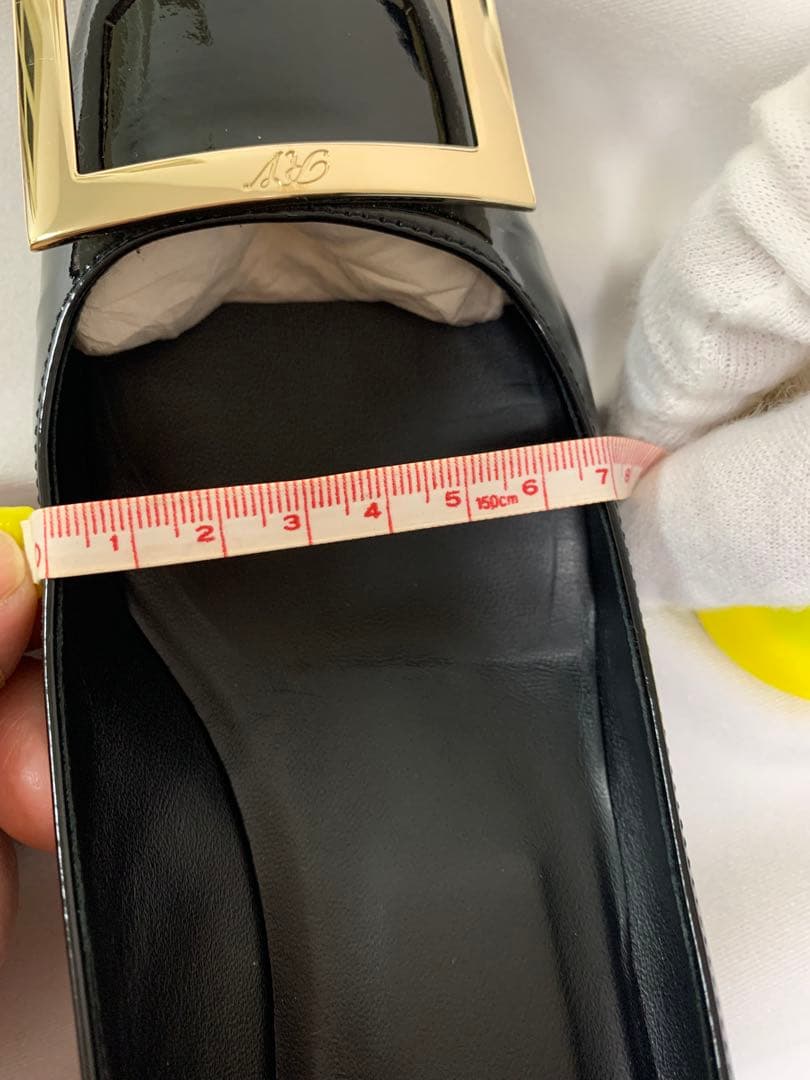 美品】Roger Vivier ブラック エナメル ハイヒール24cm