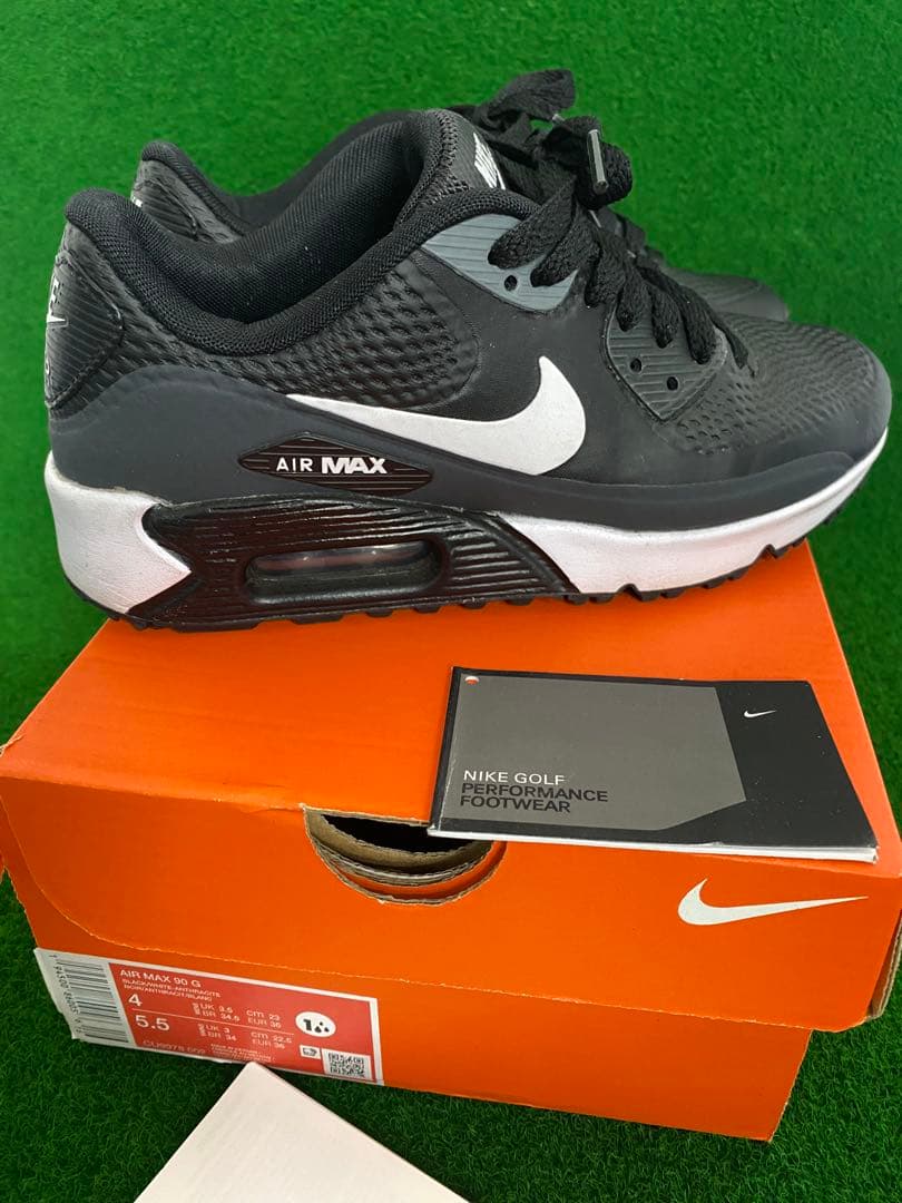 NIKE ナイキ エアマックス 90G ゴルフシューズ 黒 23.0センチ