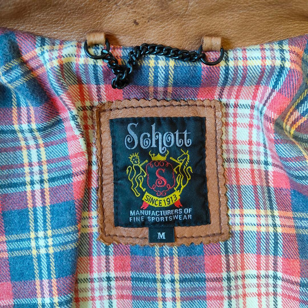 レア品 ショット シングルライダース 星 スターブラウン サイズ M