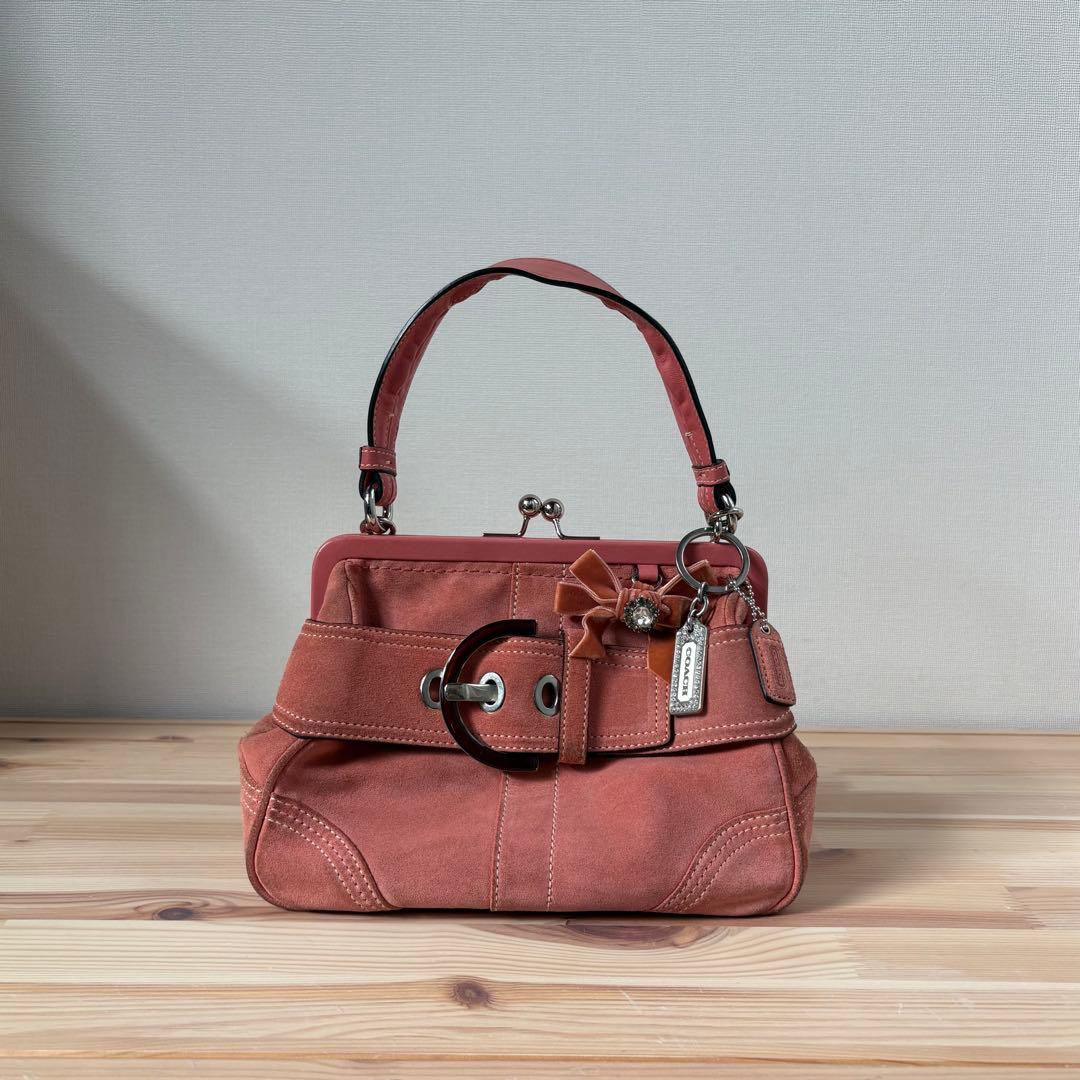 バッグ Coach Soho Kisslock Hand Bag Pink