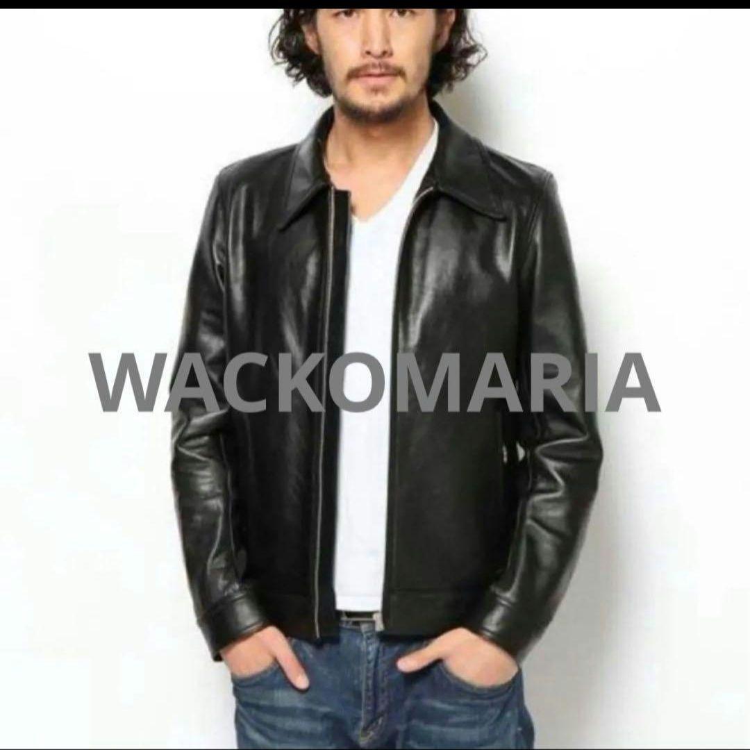 【極美品】ワコマリア　レザージャケット　本革　ブラック　黒　M 日本製 WACKO MARIA - WACKO MARIA 舐達麻 TOKYO 9TH ANNIVERSARY Mの通販 by