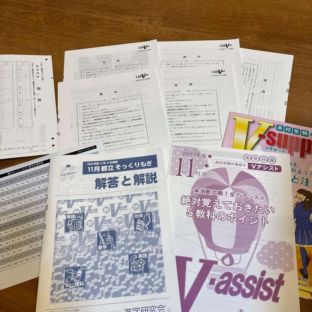 都立Vもぎ 2025年度模擬試験 過去問 - メルカリ