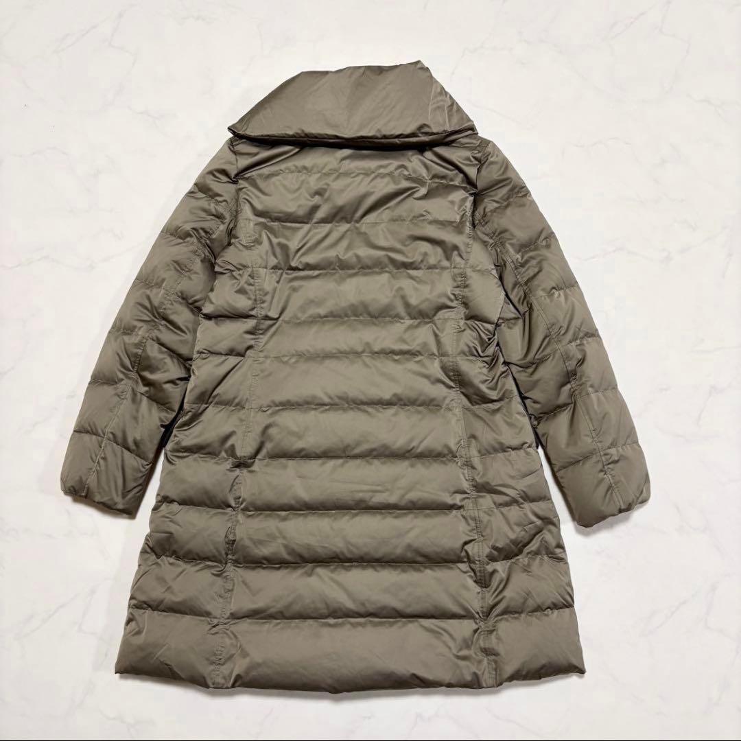 自由区 ダウンコート Aライン 大きいサイズ カーキ 42 XL ショール