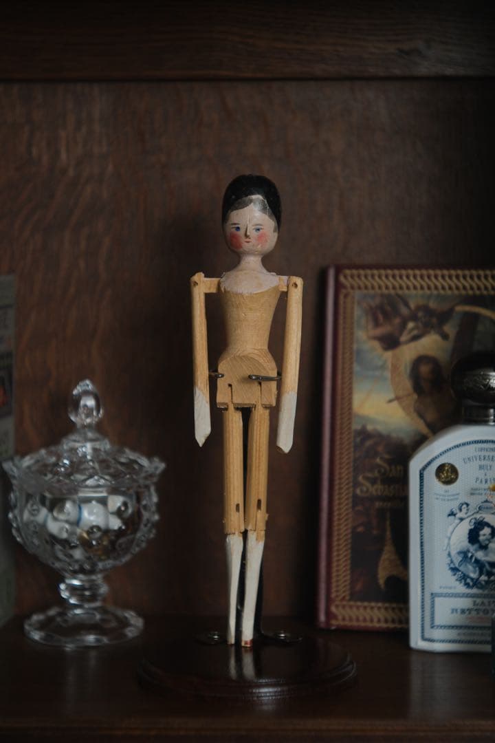ペグドール アンティーク ウッデンドール 木製人形 イタリア