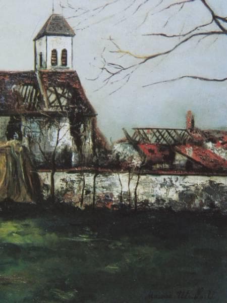 ユトリロ、荒廃した教会、希少画集画、新品額装付 - メルカリ