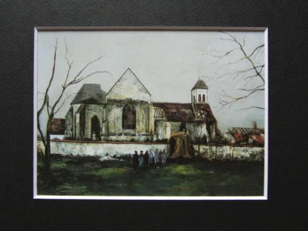 ユトリロ、荒廃した教会、希少画集画、新品額装付 - メルカリ