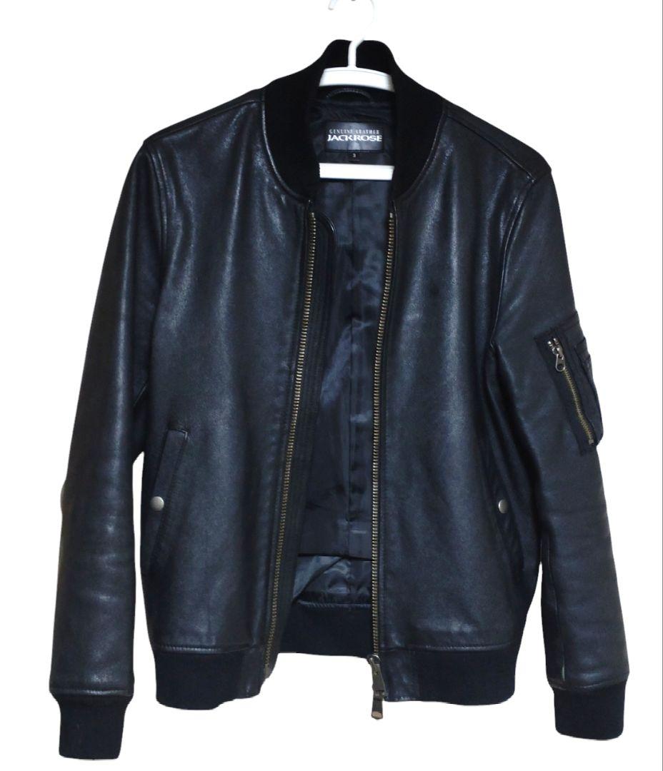 美品 JACKROSE 本革 レザージャケット ブラック M〜L ダブルジップ 希少 Lサイズ》JACKROSE ジャックローズ ライダースジャケット ダブル