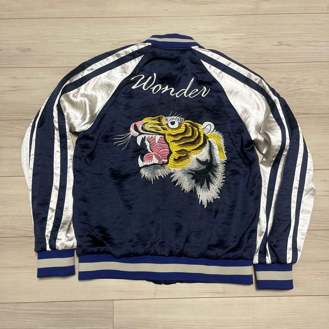Wonder スカジャン 虎刺繍 ネイビー