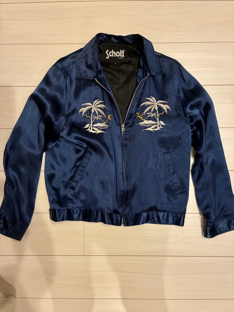 Schott スカジャン ネイビー Schott N.Y.C（ショット） スカジャン Schott/ショット/CHIFFON SUKA