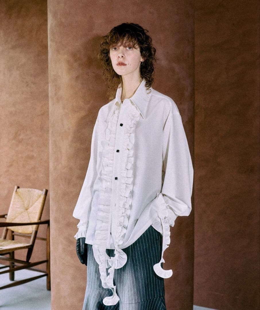 seyto サイズ1 / ロングフリルビックカラーシャツ