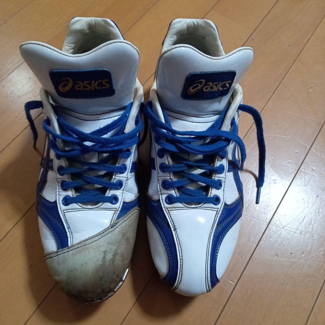 asics 野球オーダースパイク ホワイト/ブルー　27.0