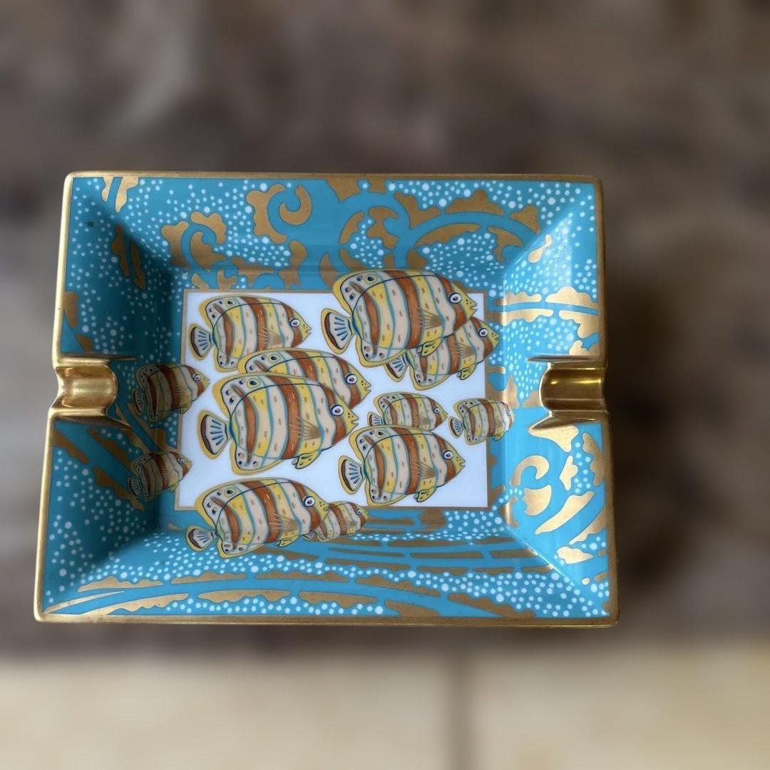 未使用■ HERMES エルメス 魚柄 灰皿 アッシュトレイ