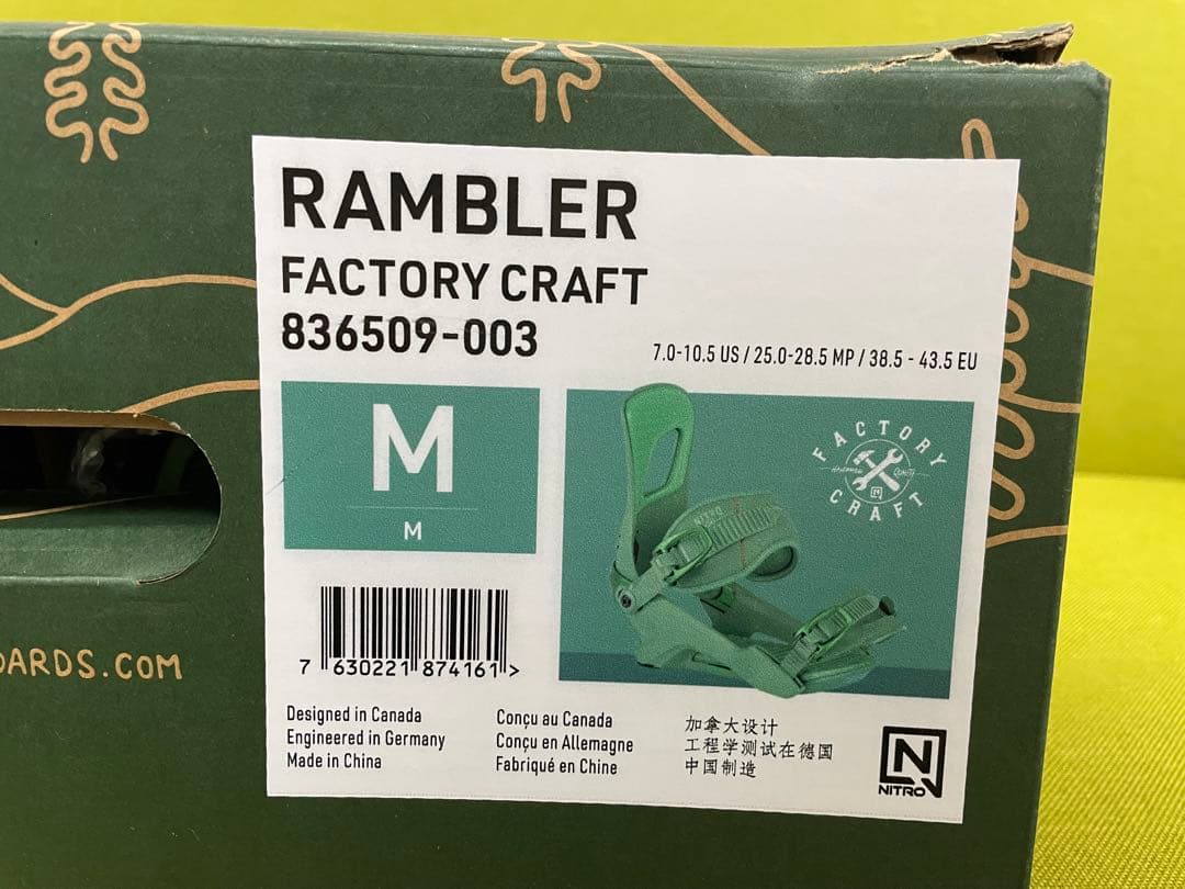 NITRO RAMBLER 23-24モデル メンズ factory craft