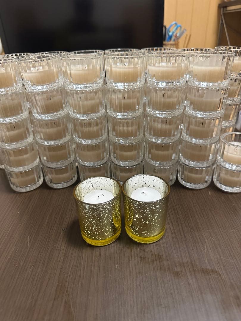 在庫72個！クリーム色キャンドル