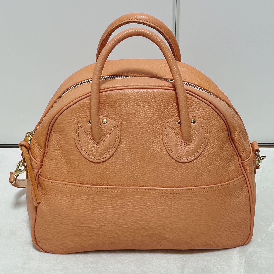 ヤングアンドオルセン ボストンバッグ ピンクベージュ 2way ショルダー