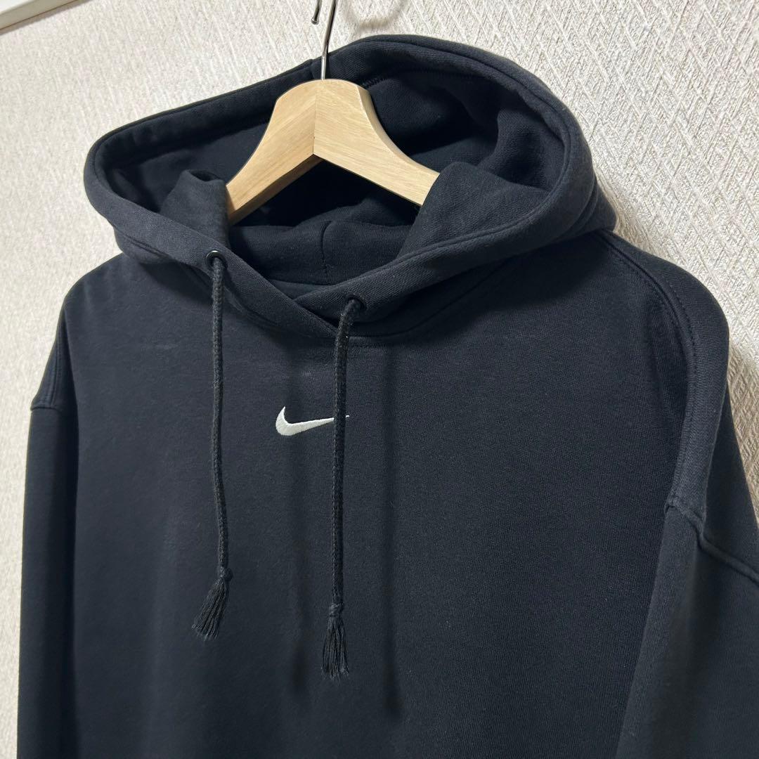 NIKE ナイキ センターロゴ パーカー ブラック S - メルカリ