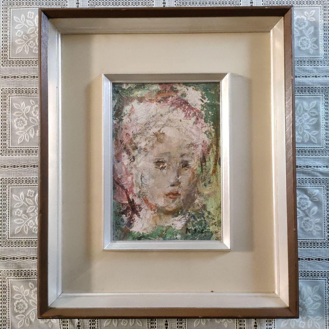 佐藤吉五郎　油彩画『少女』 佐藤吉五郎『少女』油彩画 絵画 - メルカリ