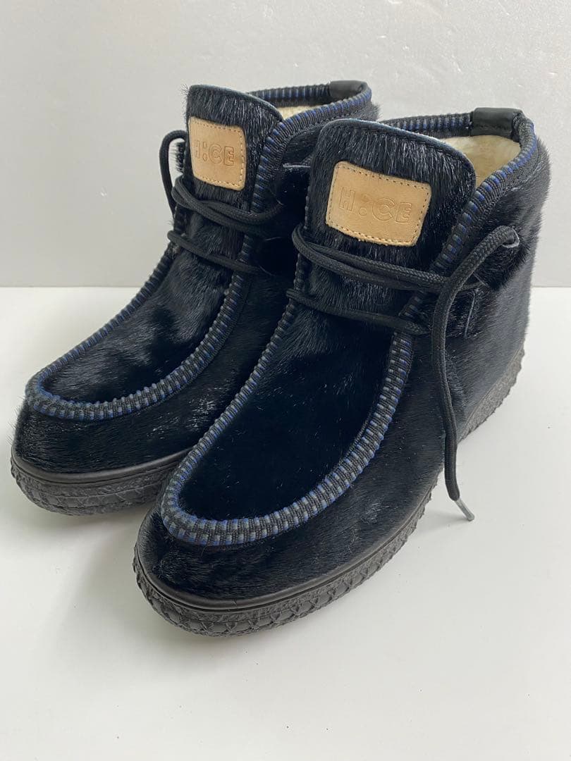 H:CEアイス イタリア スノーブーツ アザラシ 黒 スパイク アイスピーク（ICEPEAK）（メンズ）ブーツ カジュアルシューズ ALOFI