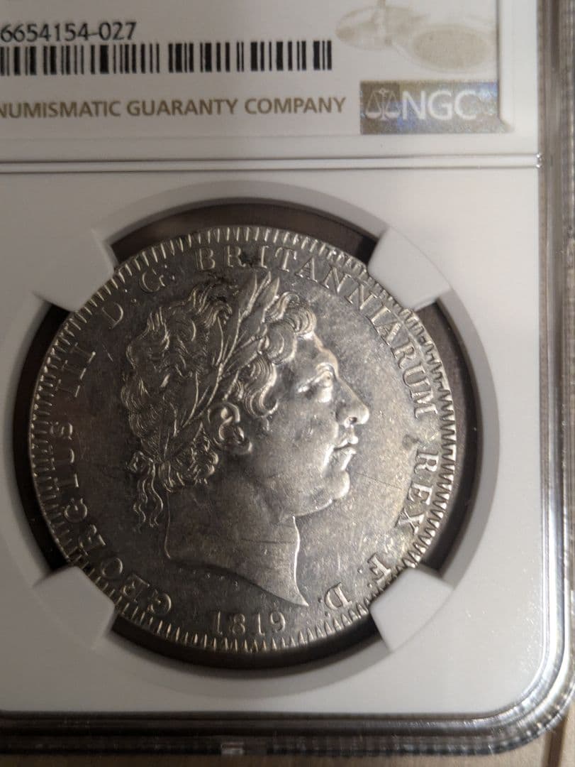 1819年イギリス銀貨、アンティーク