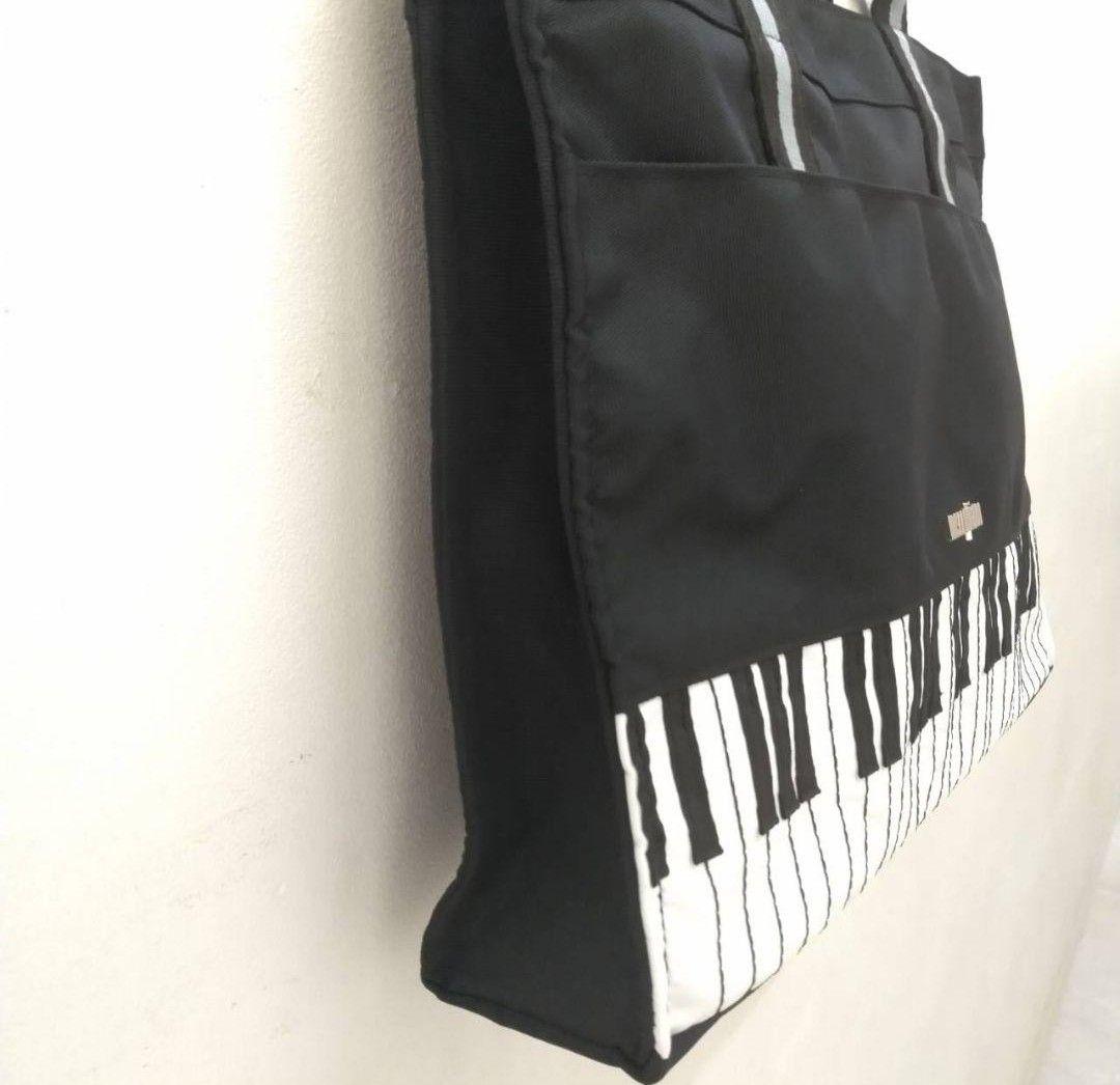 新品未使用 メゾピアノ ピアノ鍵盤トートバッグ レッスントートバッグ