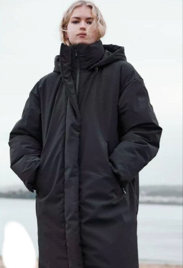 新品 ZARA ロング丈 ウォーター＆ウインドプロテクション アノラック XS