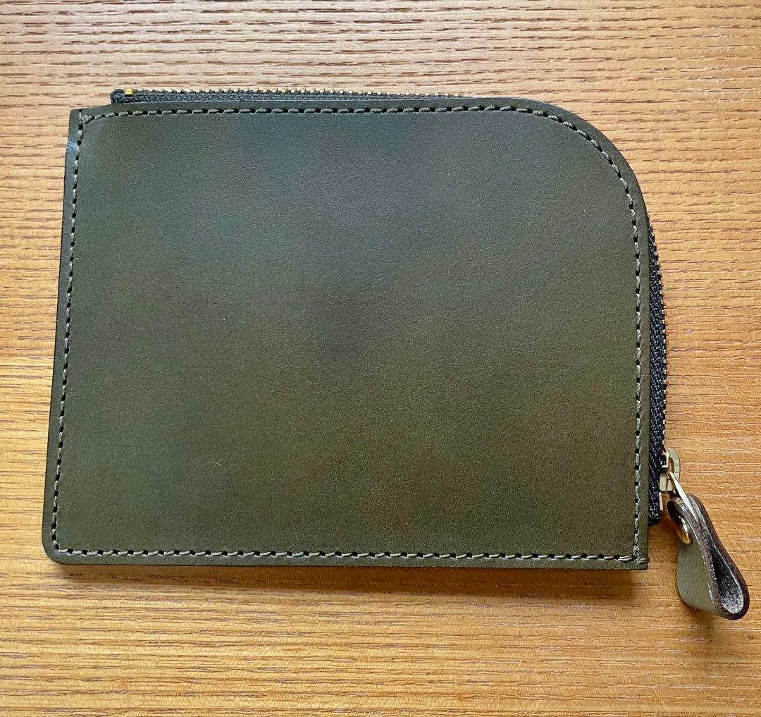 土屋鞄 ナチューラ ヌメ革Lファスナー 【限定色】カーキグリーン