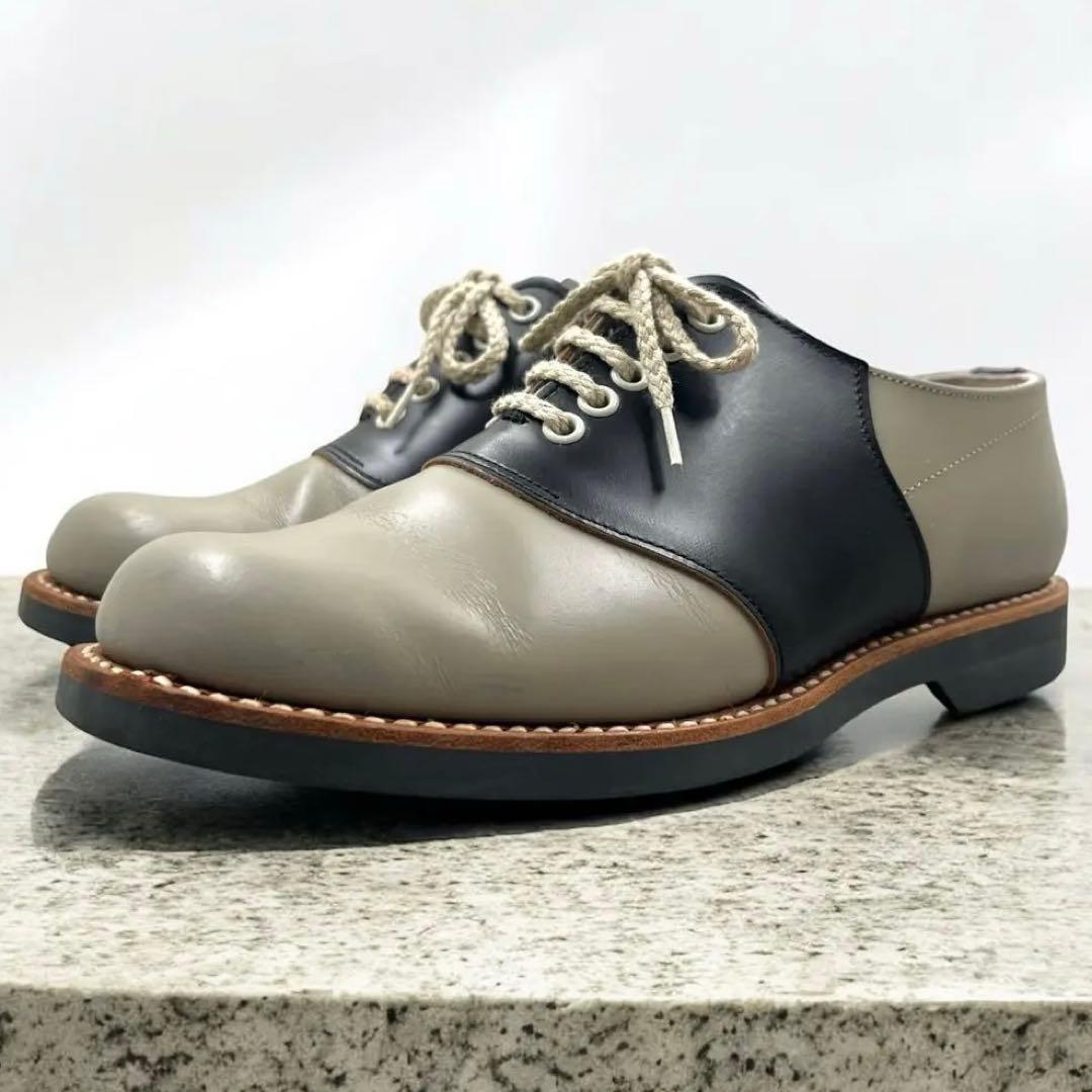 美品 リーガル サドルシューズ 24cm 革靴 バイカラー 2452 ブラック REGAL（リーガル） Saddle Shoes BLACK for Men & Women サドル