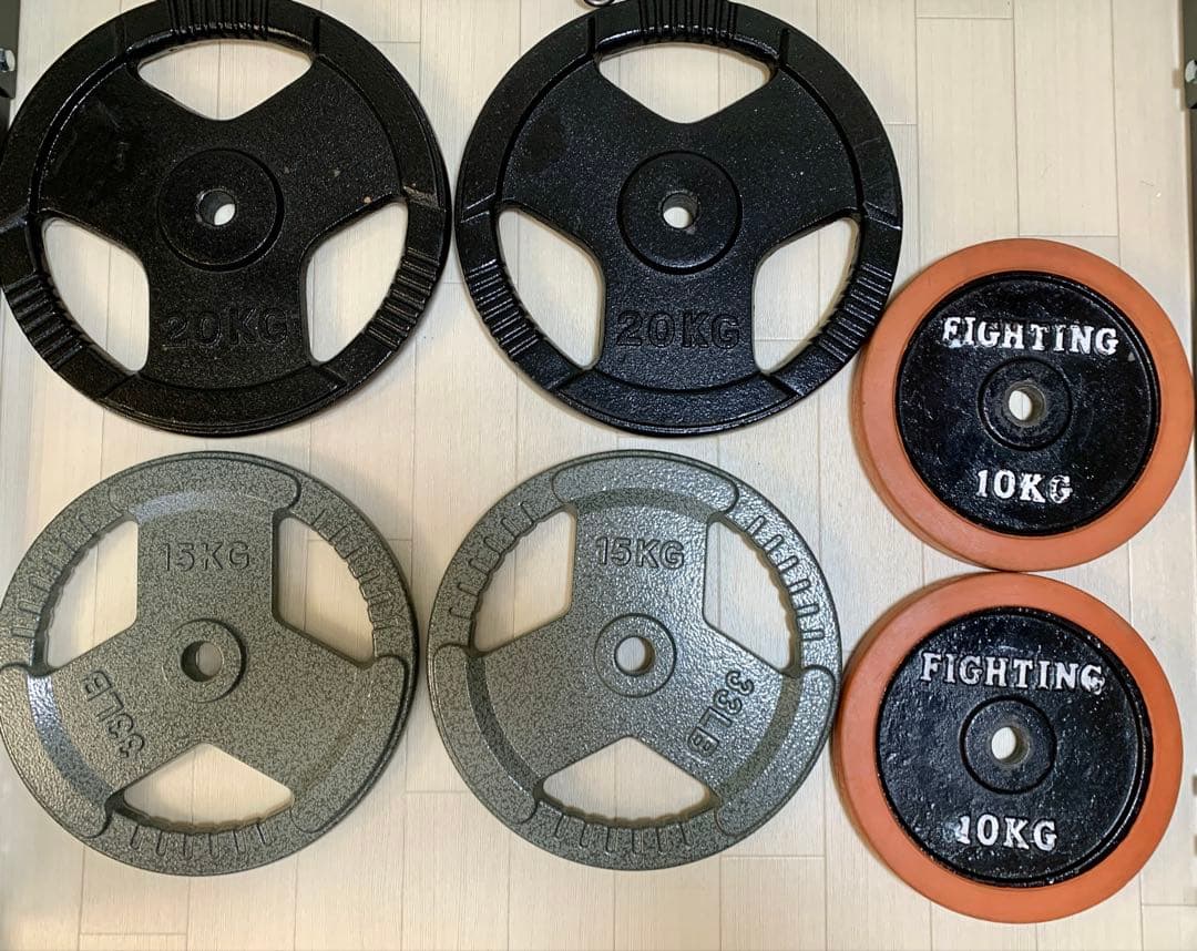 引取限定 埼玉 ダンベル バーベル プレート セット28mm径 10〜20kg