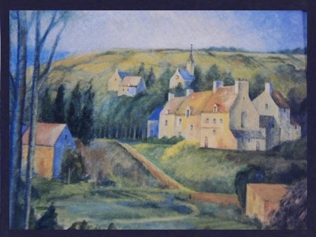 黒木邦彦、【風薫る日】、希少な額装用画集より、新品額装付