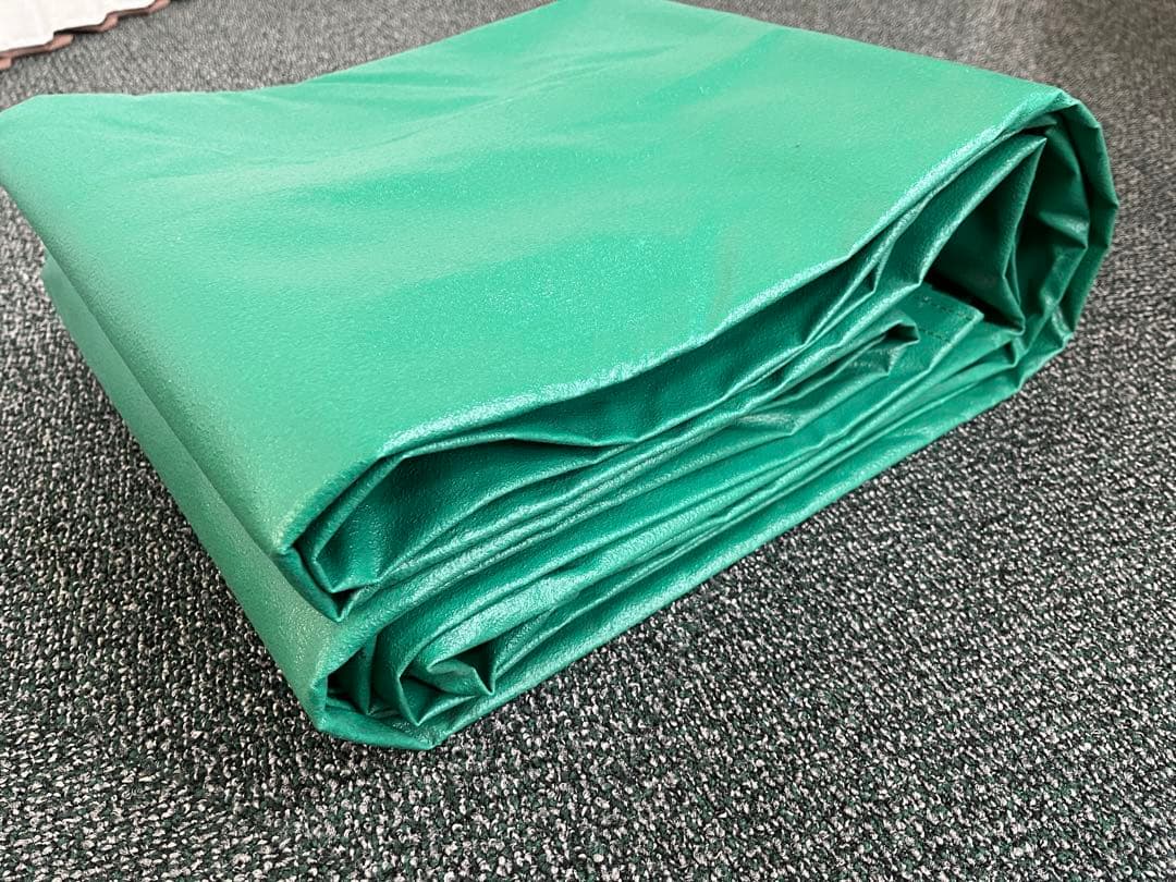 【新品】国産エステルトラック荷台シート　4.6×6.35 ライトグリーン 三角付