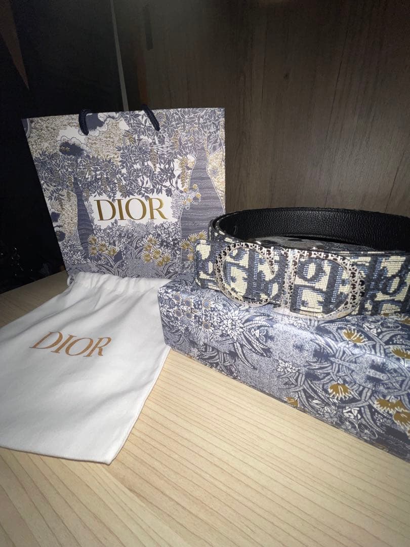 Dior ベルト ベージュ/ネイビー （早い者勝ち） 値下げしました