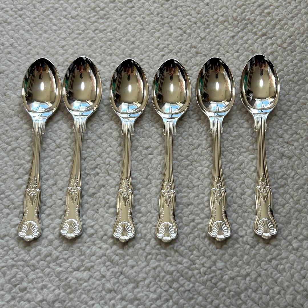 シェフィールド キングスパターン コーヒースプーン 6本セット EPNS A1