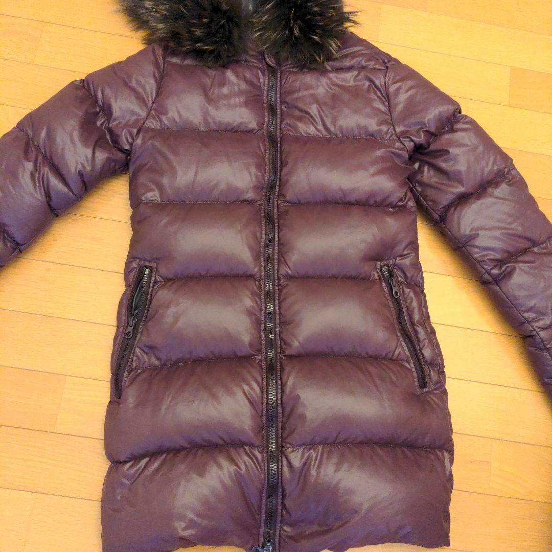 デュベティカ　ダウンコート　Kappa　2way　リアルファー　肉厚　40　紫